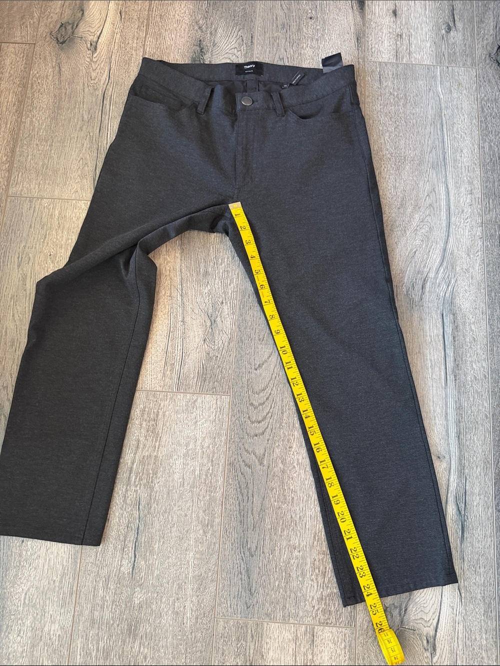Theory Women's Dark Charcoal Straight Trousers - Picture 7 of 13